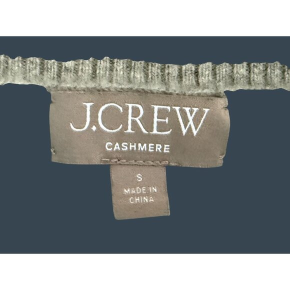 J.Crew Gray Cashmere Cable-Knit V-Neck Button-Up Cardigan Sweater S - Picture 3 of 9